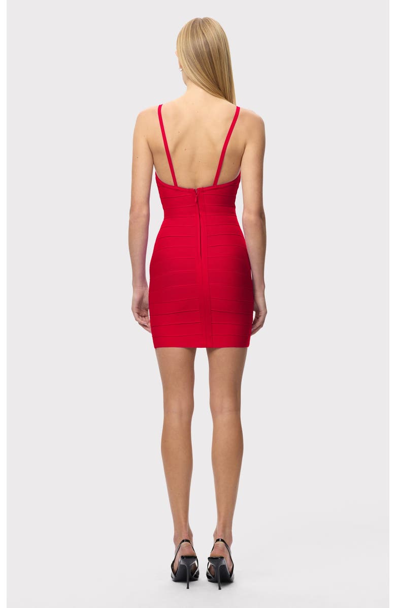Herve Leger The Dance Floor Dress, Alternate, color, Chili