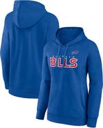FANATICS Women's Fanatics Branded Royal Buffalo Bills Iconic Cotton Fleece Checklist Pullover Hoodie