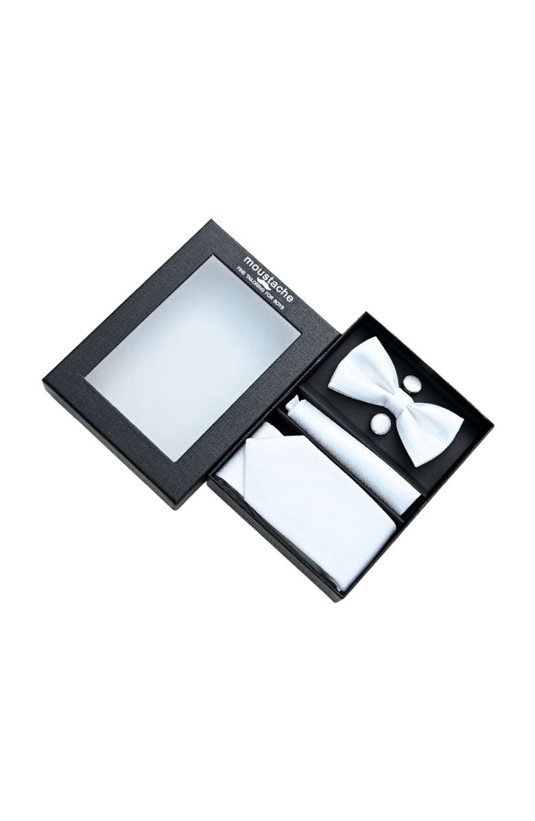 MOUSTACHE Four-piece Tie Set, Alternate, color, White