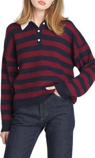 WAYF Logan Stripe Polo Sweater