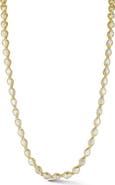 CHLOE AND MADISON Pear Cubic Zirconia Tennis Necklace