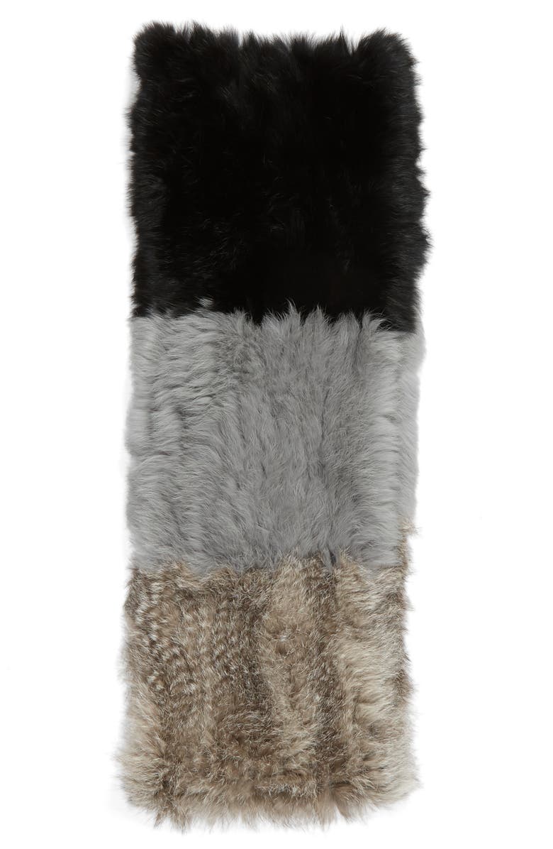 La Fiorentina Genuine Rabbit Fur Infinity Scarf, Alternate, color, 