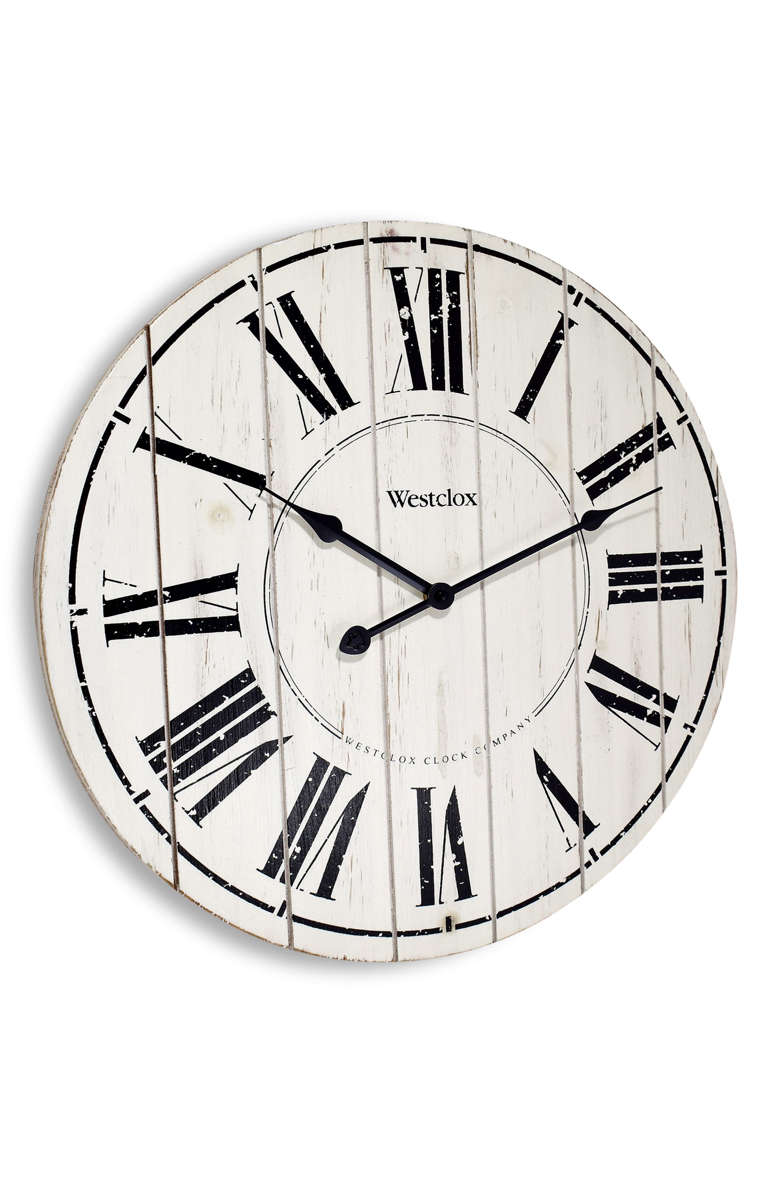 Westclox Washed Wood Wall Clock | Nordstromrack