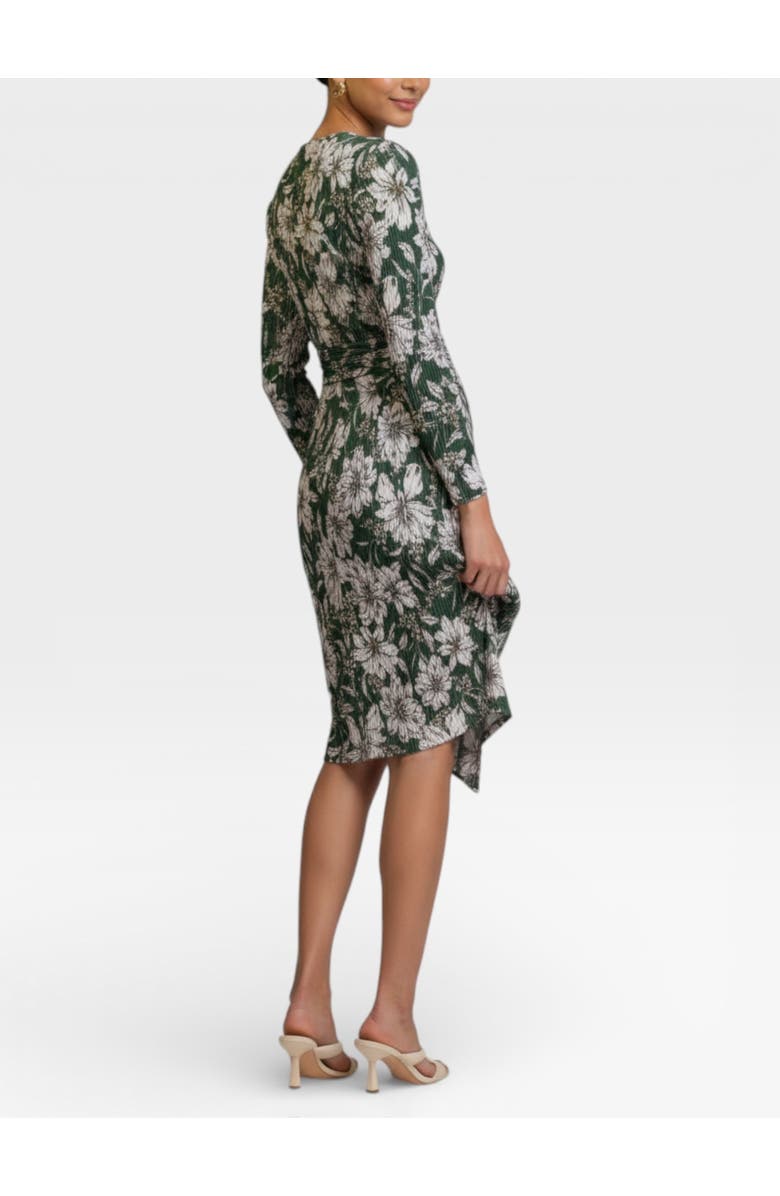 RACHEL Rachel Roy Printed Sylvia Wrap Midi Dress, Alternate, color, Spruce Bloom