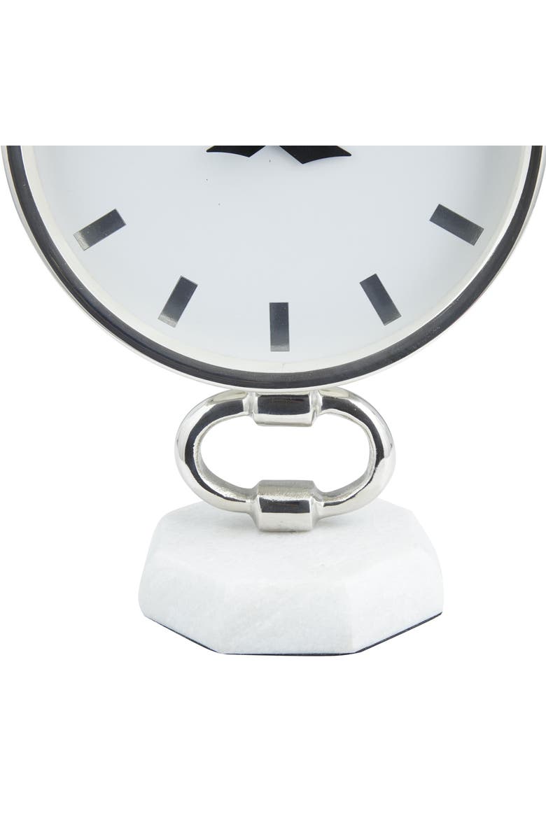 VIVIAN LUNE HOME Modern Stainless Steel Clock, Alternate, color, Silver