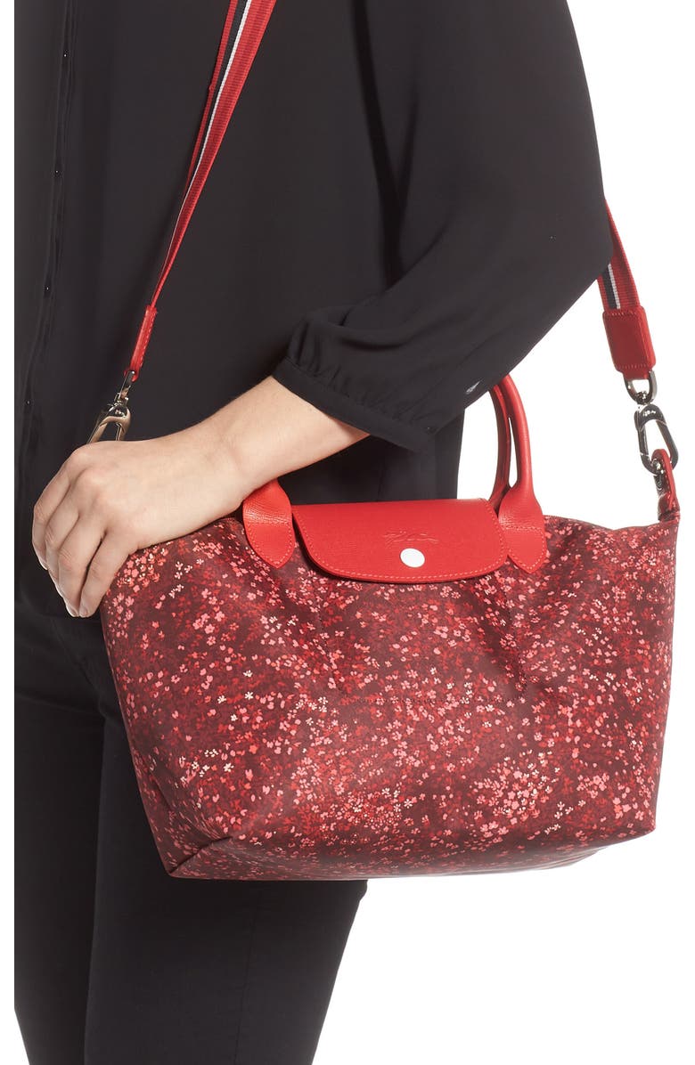 Longchamp Small Le Pliage Floral Print Shoulder Bag, Alternate, color,