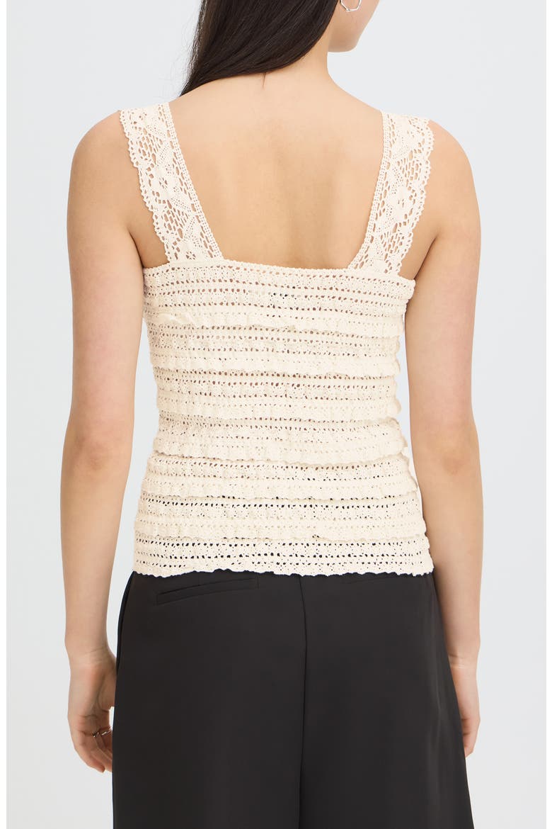 Open Knit Tank Top, Alternate, color, CLOUD DANCER