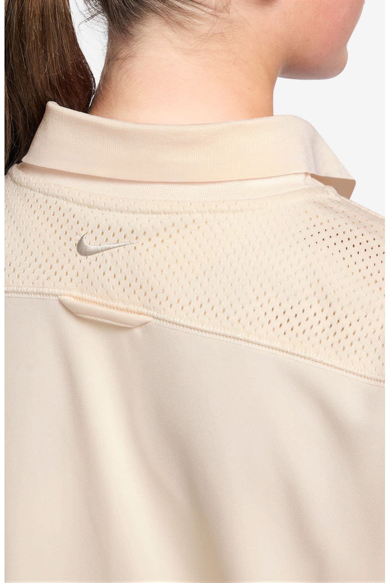 Sportswear Oversize Long Sleeve Jersey Button-Up Shirt, Alternate, color, 103 CHALK/CHALK