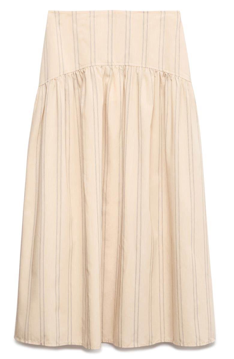 M&S Stripe Midi Skirt, Main, color, Natural Multi