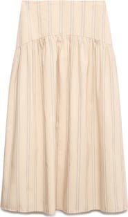 M&S Stripe Midi Skirt