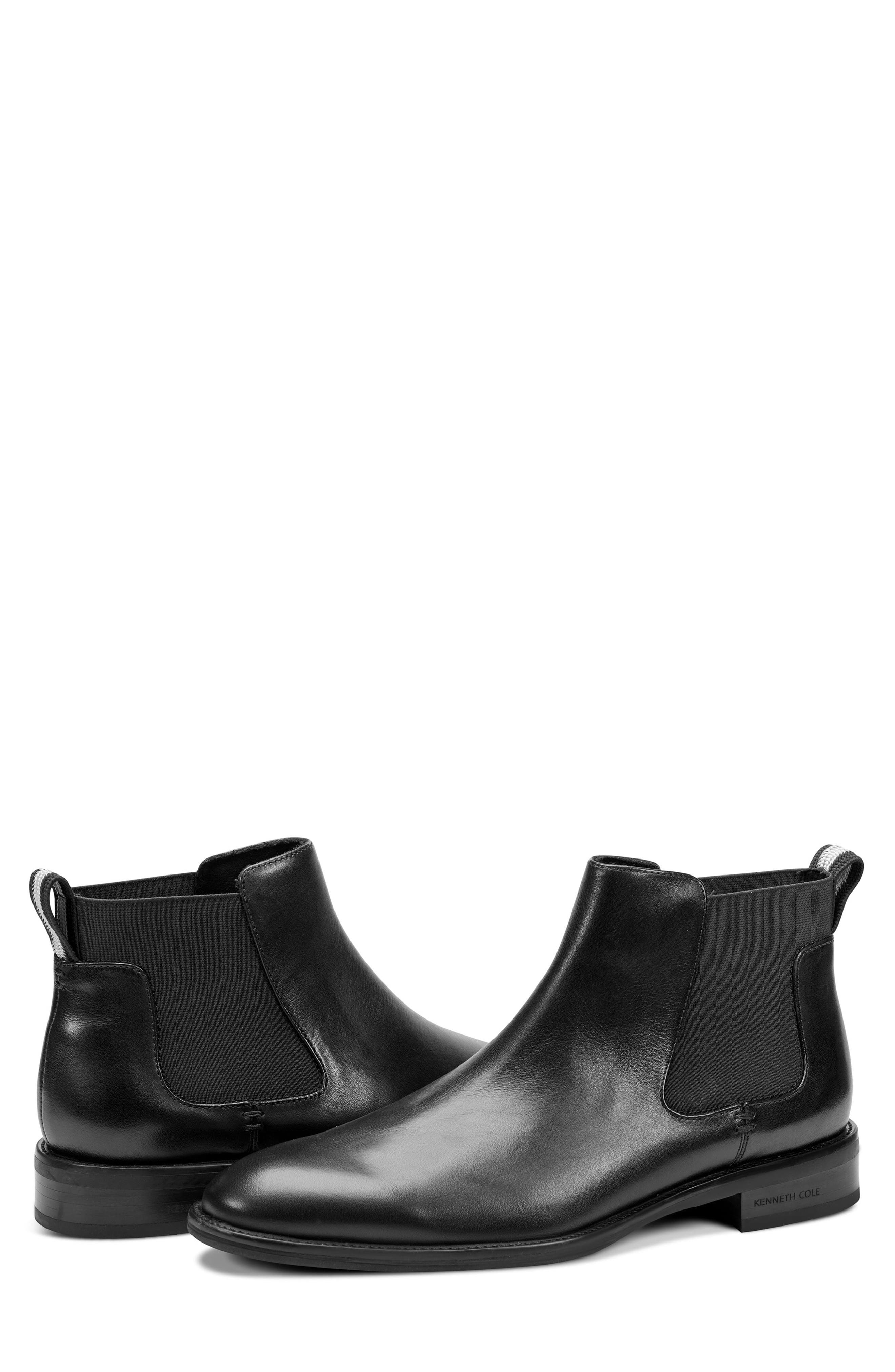 Kenneth Cole New York Tully Chelsea Boot, Alternate, color, Black/ Black/ Silver