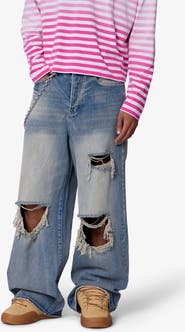 mnml Blowout Rave Ripped Jeans