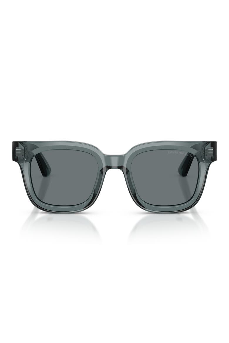 49mm Irregular Sunglasses, Main, color, TRANSPARENT GREY / DARK BLUE