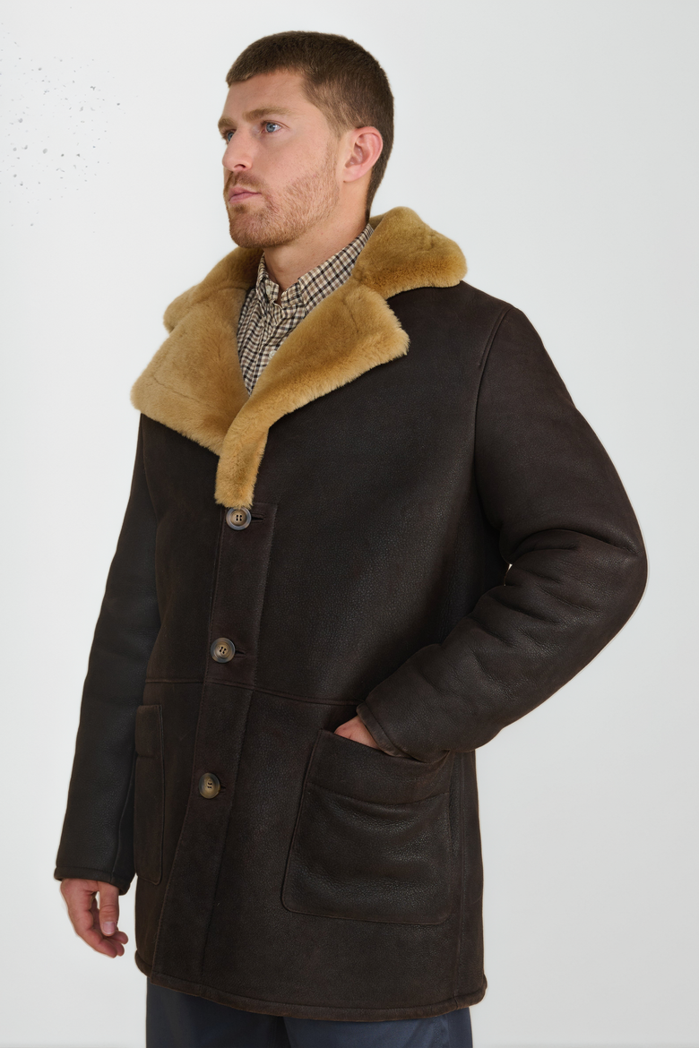 William Shearling Coat, Alternate, color, Brown