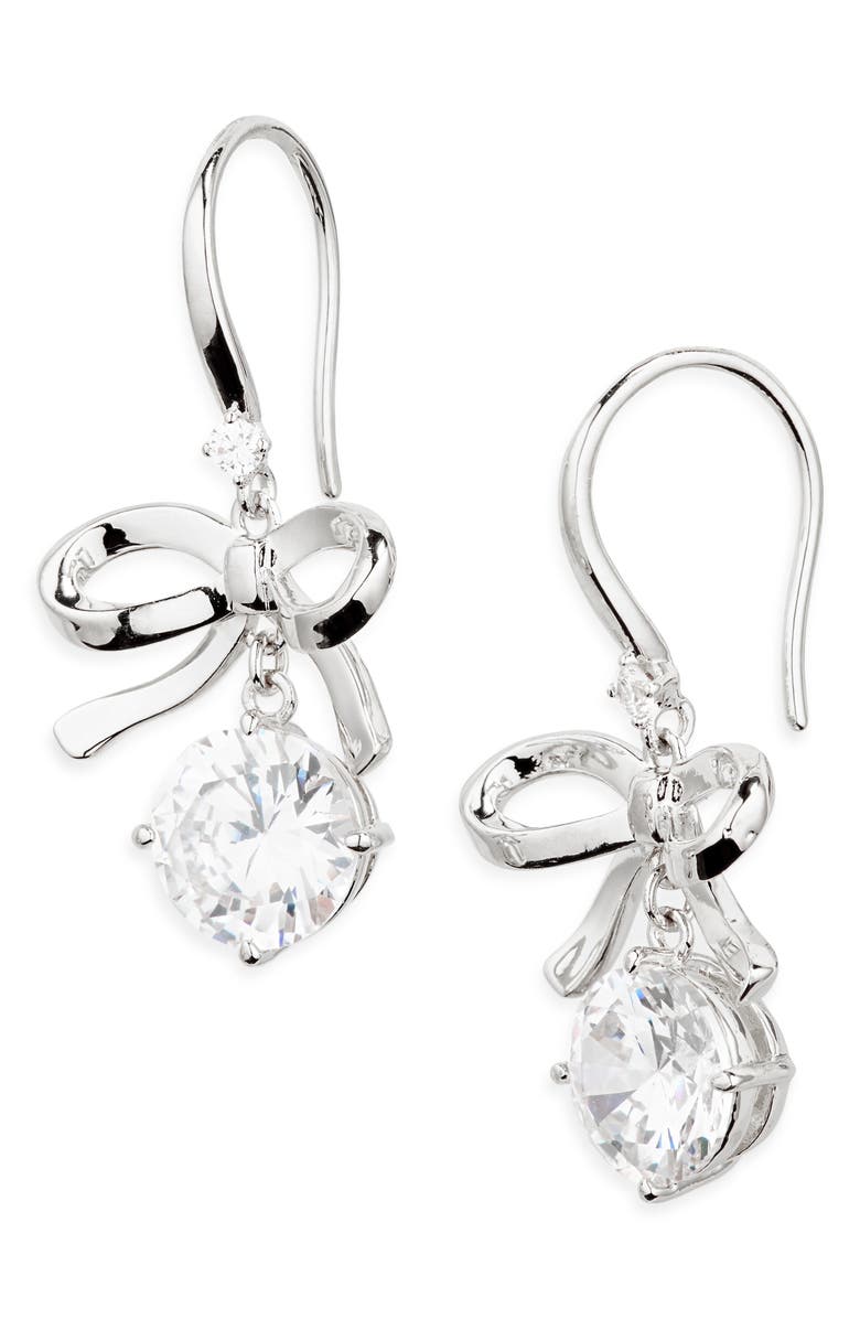 Nadri Bow Drop Earrings, Alternate, color, 