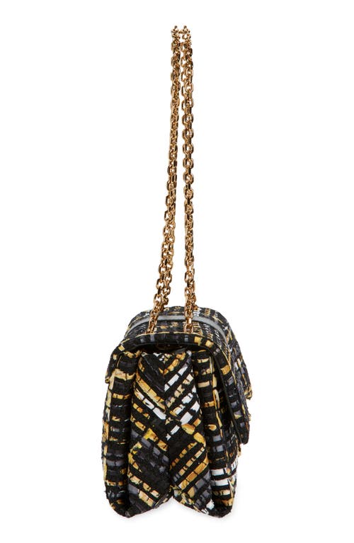 Versace Kleio Tweed Shoulder Bag In Multi