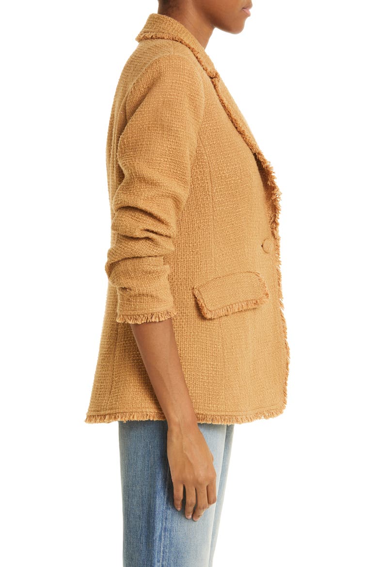 Khloe Bouclé Blazer, Alternate, color, SAHARA