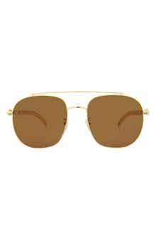 58mm Aviator Sunglasses