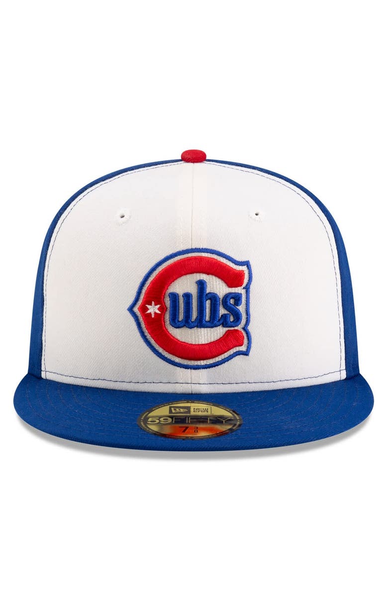 New Era Men's New Era White/Royal Chicago Cubs Alternate Authentic Collection On-Field 59FIFTY Fitted Hat, Alternate, color, White