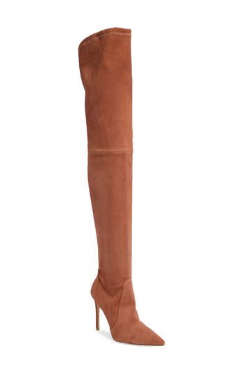 Stuart Weitzman Ultrastuart 100 Stretch Pointed Toe Over The Knee Boot In Brown