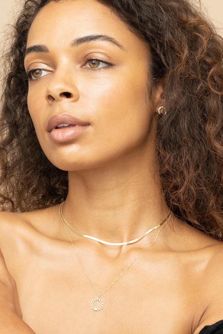 14K Yellow Gold Park Avenue Herringbone Choker, Alternate, color, Yellow Gold