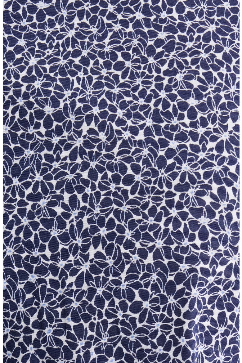 Hank Kent Slim Fit Floral Stretch Cotton Dress Shirt, Alternate, color, NAVY