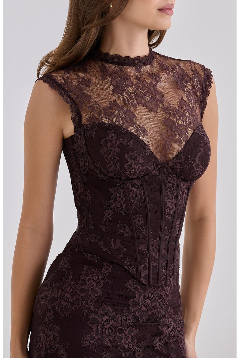 Serida Lace Corset Top, Alternate, color, CHOCOLATE BROWN
