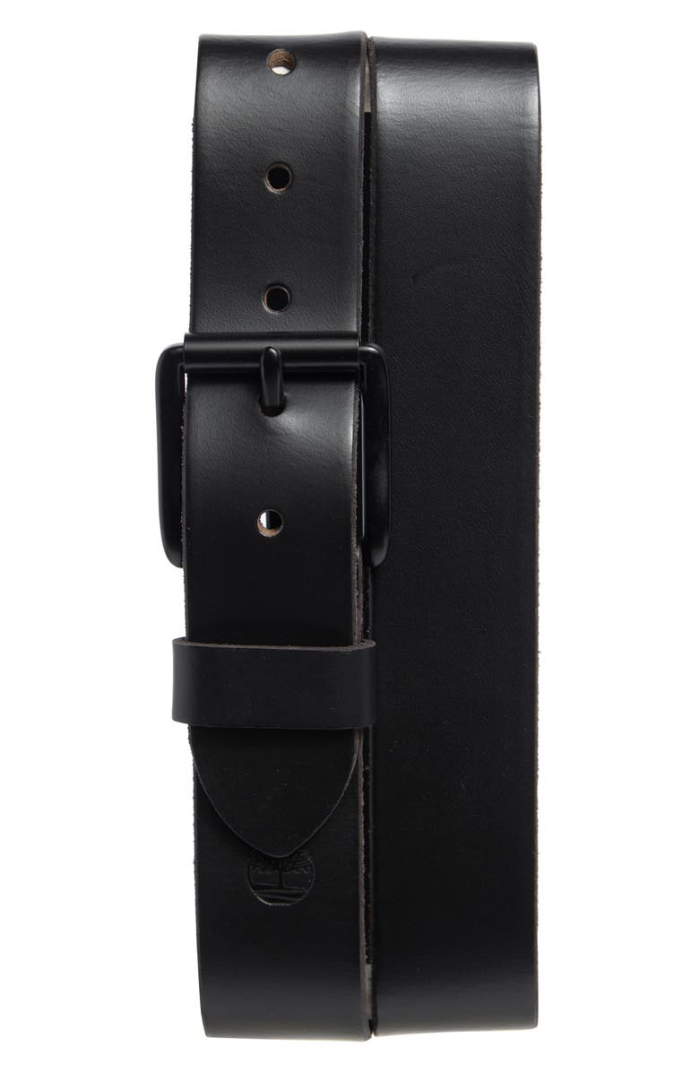 Timberland Leather Belt, Main, color, Black