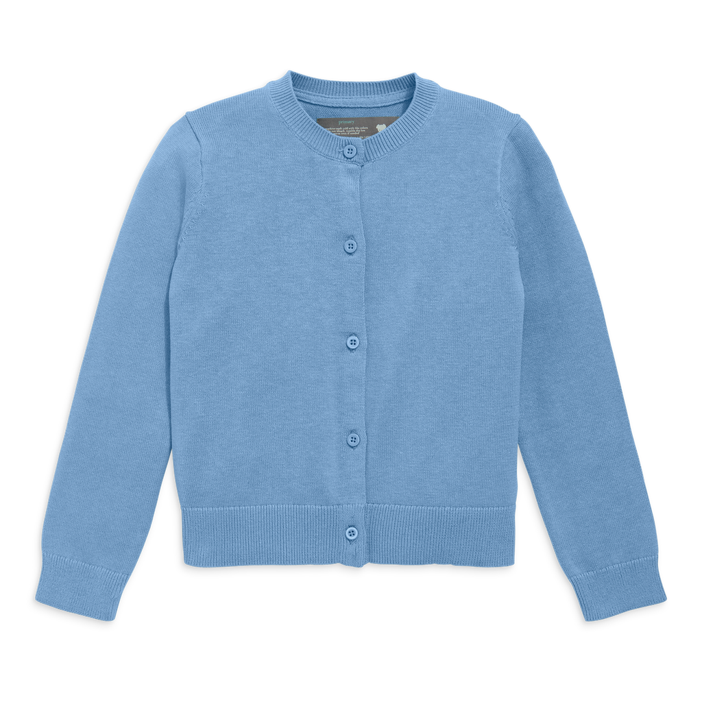 Primary Kids Cotton Cardigan In Blue