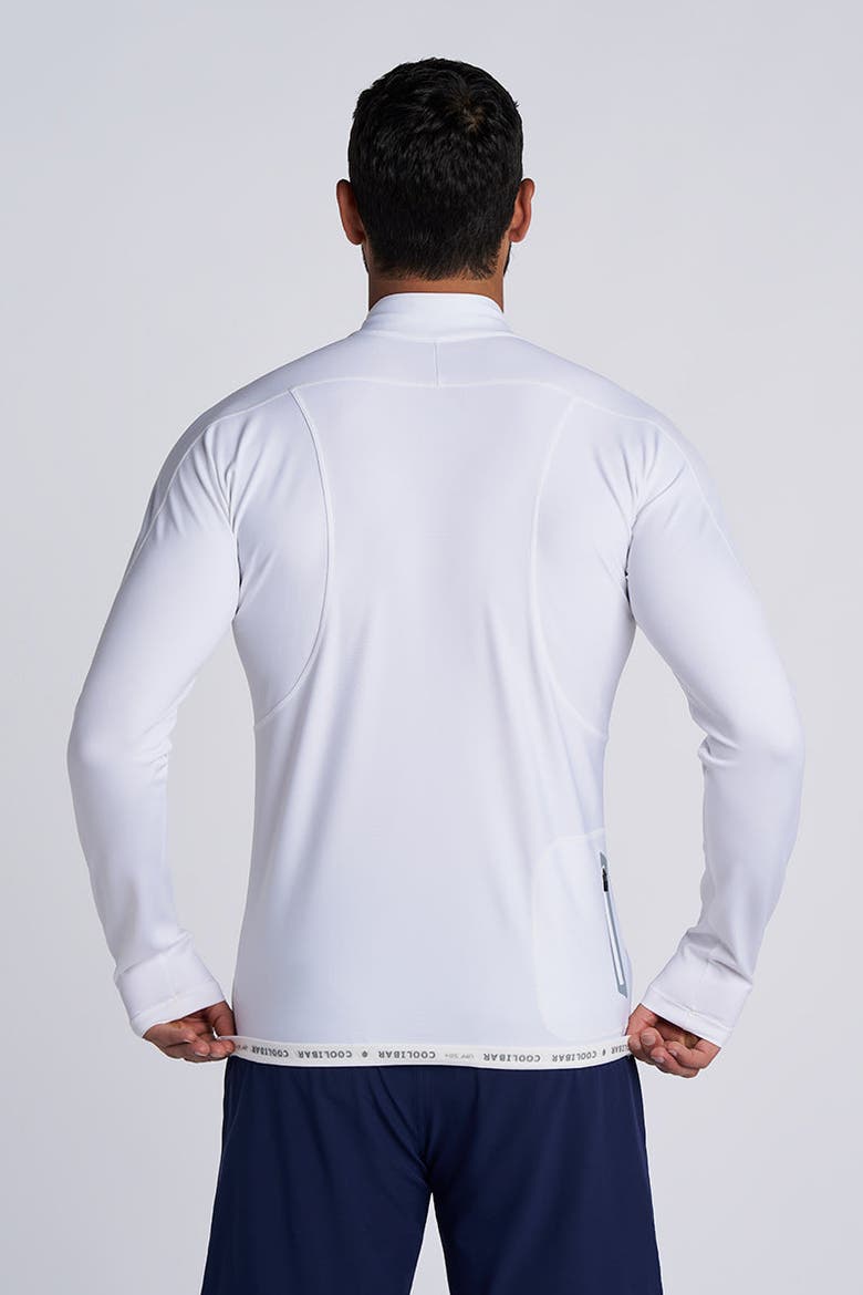 Men's Nocona Zip Rash Guard, UPF 50+ Sun Protection, Alternate, color, White