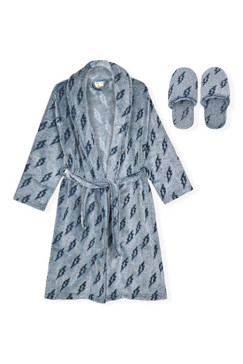 Kids' Fleece Robe & Slippers Set, Main, color, BLUE
