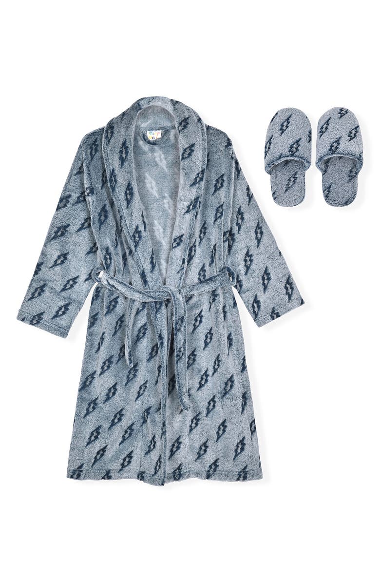 SLEEP ON IT Kids' Fleece Robe & Slippers Set, Main, color, Blue