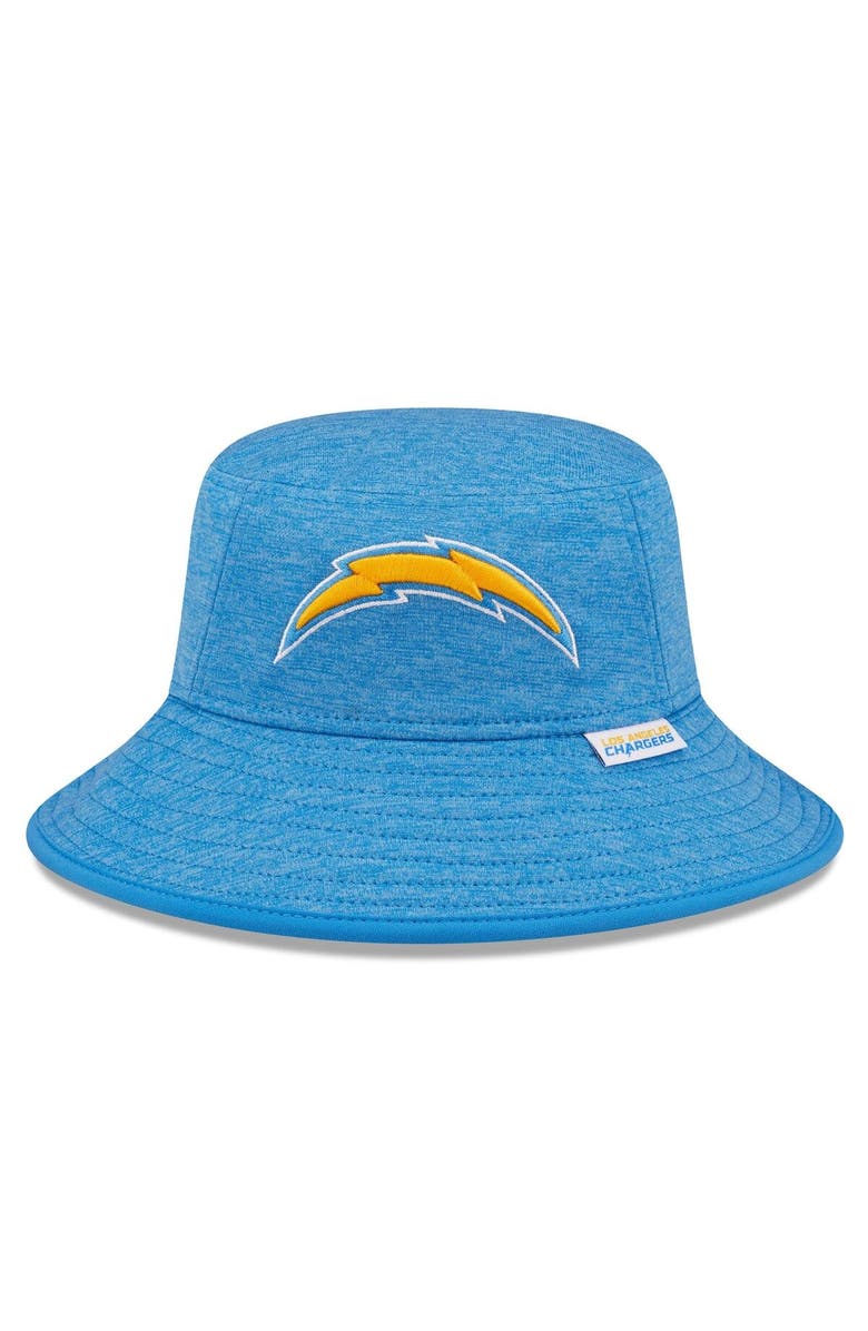 New Era Men's New Era Heather Blue Los Angeles Chargers Bucket Hat, Main, color,