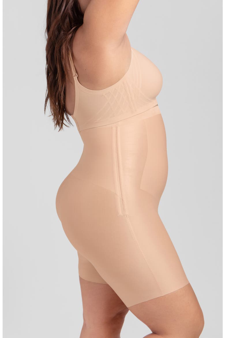 No-Show High-Waist Shaping Shorts, Alternate, color, SAND