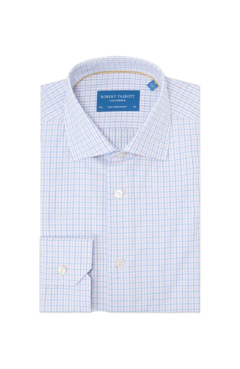 Robert Talbott Reynolds Mini Tattersall Shirt in Contemporary Fit, Main, color, Pink