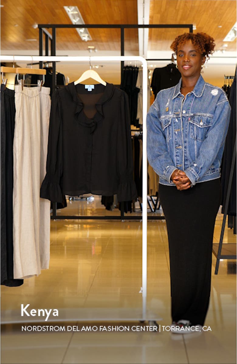 Ruffle V-Neck Top, sales video thumbnail