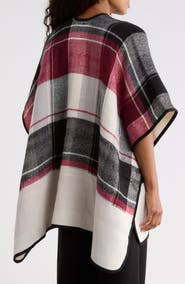 Vince Camuto Plaid Reversible Topper