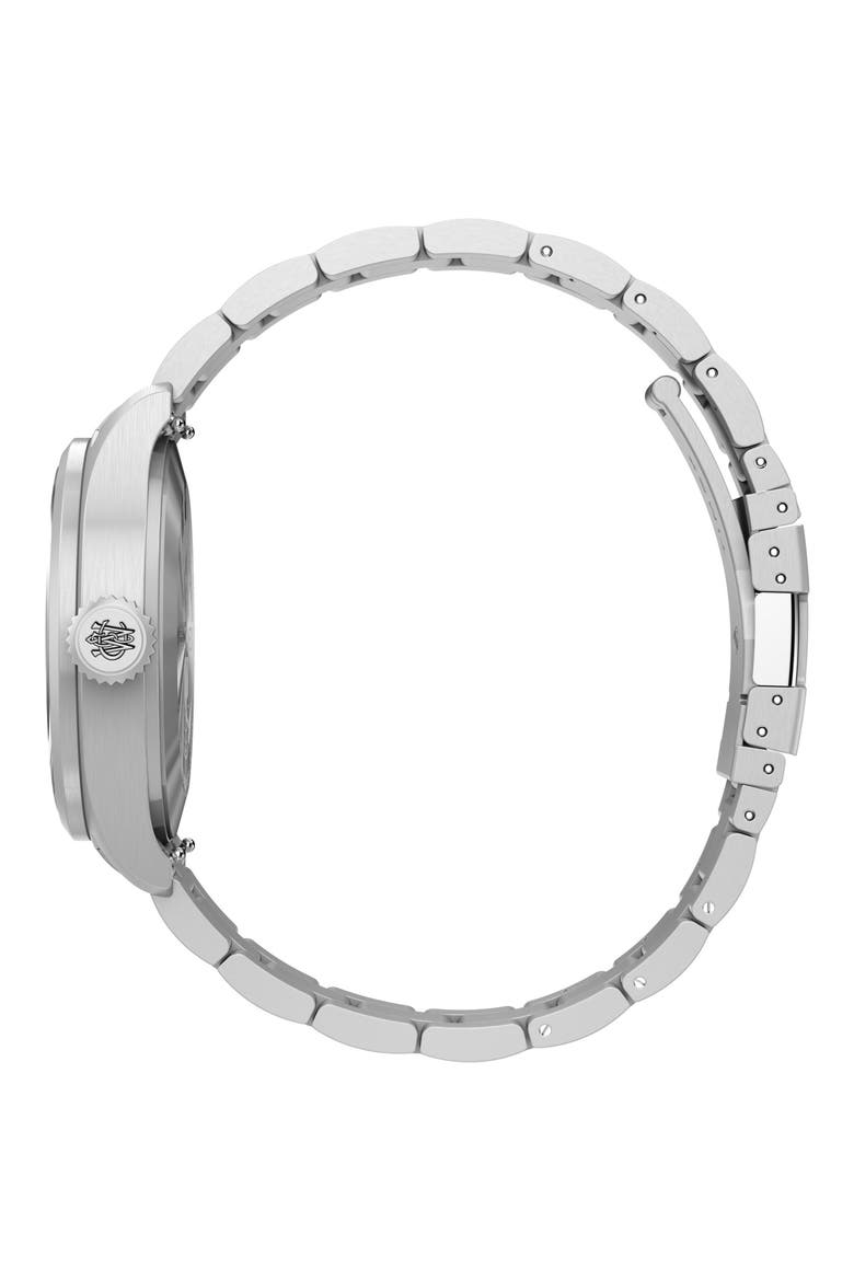 Waterbury Ace 41mm Stainless Steel Bracelet Watch, Alternate, color, BLACK/ SILVER-TONE