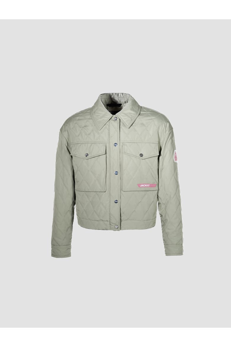 Eden Quilted Shirt Jacket, Alternate, color, Sage