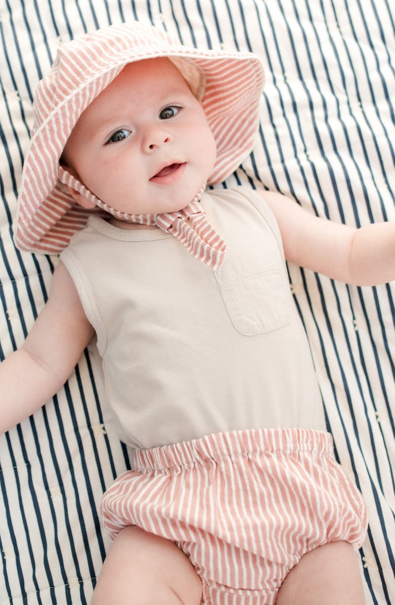 Pehr Seersucker Bucket Hat, Alternate, color, Anchor Red