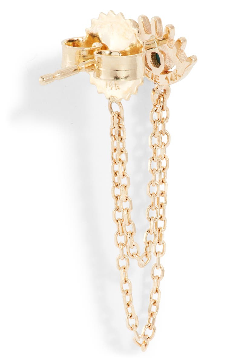 Anzie x Mel Soldera Evil Eye Lash Earrings, Alternate, color, Gold/ Diamond