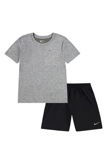 Nike Kids' T-shirt & Shorts Set In Gray