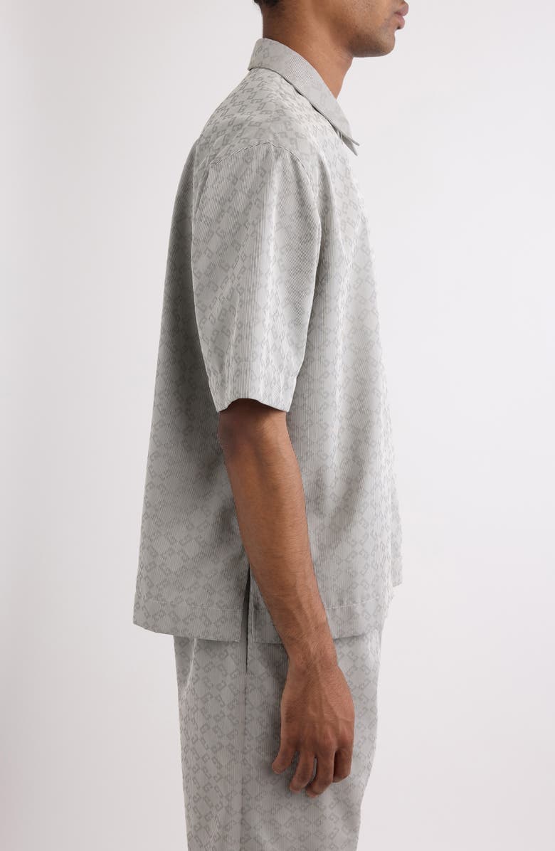 Givenchy Monogram 72 Jacquard Boxy Short Sleeve Shirt, Alternate, color, 