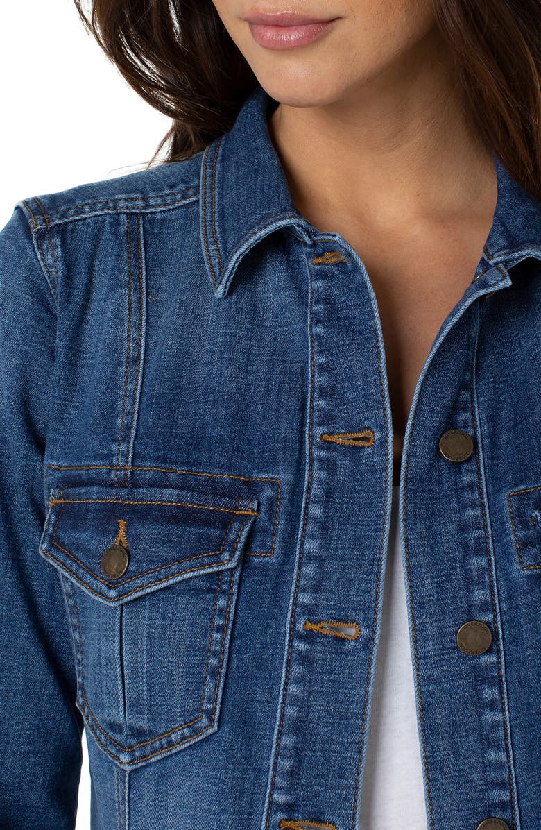 Liverpool Los Angeles Longline Denim Jacket, Alternate, color, 