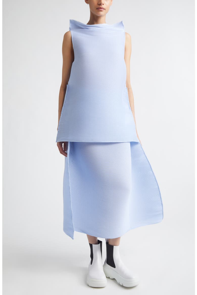Sleeveless Ripple Plissé Top, Alternate, color, SOFT BLUE