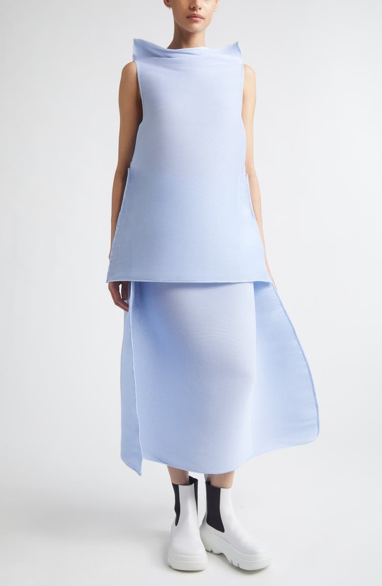 MELITTA BAUMEISTER Ripple Plissé Skirt, Alternate, color, Soft Blue