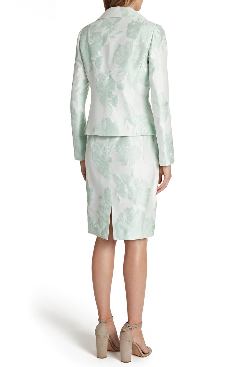 Tahari Floral Jacquard Suit, Alternate, color,