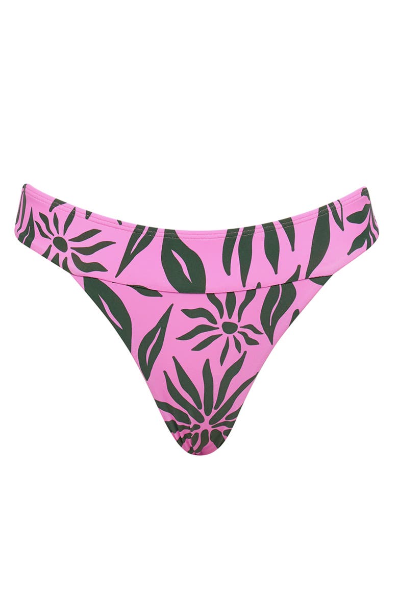 Shady Palms Theo Soft Banded Bikini Bottom, Main, color, Pink