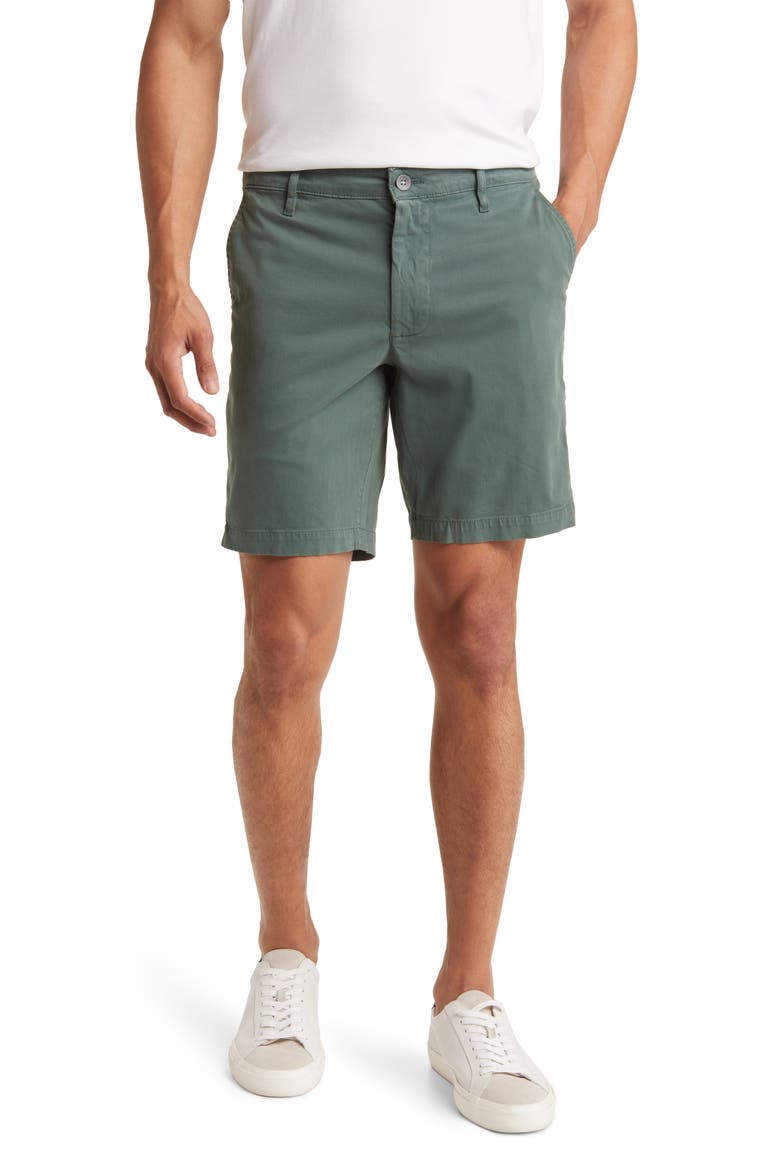 Wanderer 8.5-Inch Stretch Cotton Chino Shorts, Main, color, SULFUR KELP FOREST