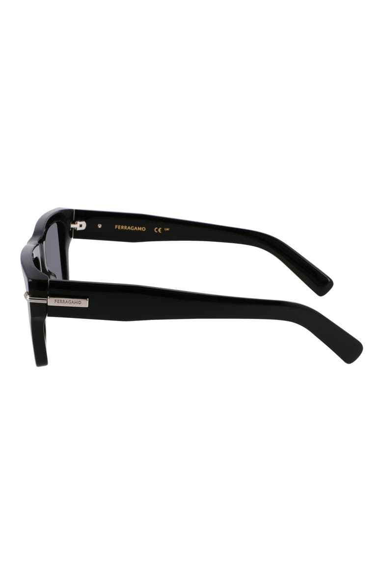 Prisma 53mm Modified Rectangular Sunglasses, Alternate, color, BLACK